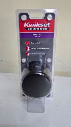 Kwikset
Pismo Round Matte Black Dummy Door Knob Featuring Microban Antimicrobial Technology