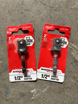 Milwaukee Shockwave 1/2" Impact Socket Adapter 2-Pack