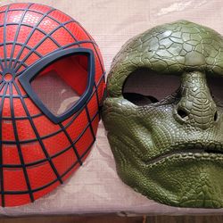 Spiderman and lizard masks