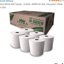 white roll paper towel