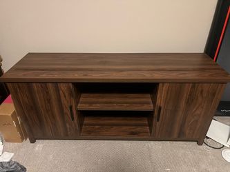 Dark Walnut TV Stand with Storage