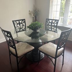  Glass Dining Table Set – Seats 4–6