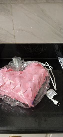 Pink Heart Puzzle Lamp