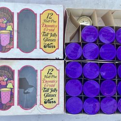 Kerr Jelly Glasses, Half Pint, Vintage