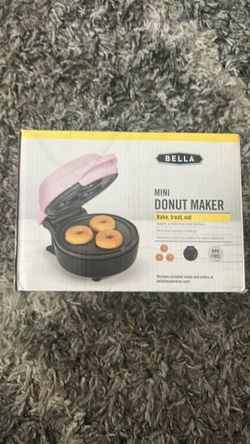 Bella Mini Donut Maker Pink Non-Stick New In Box