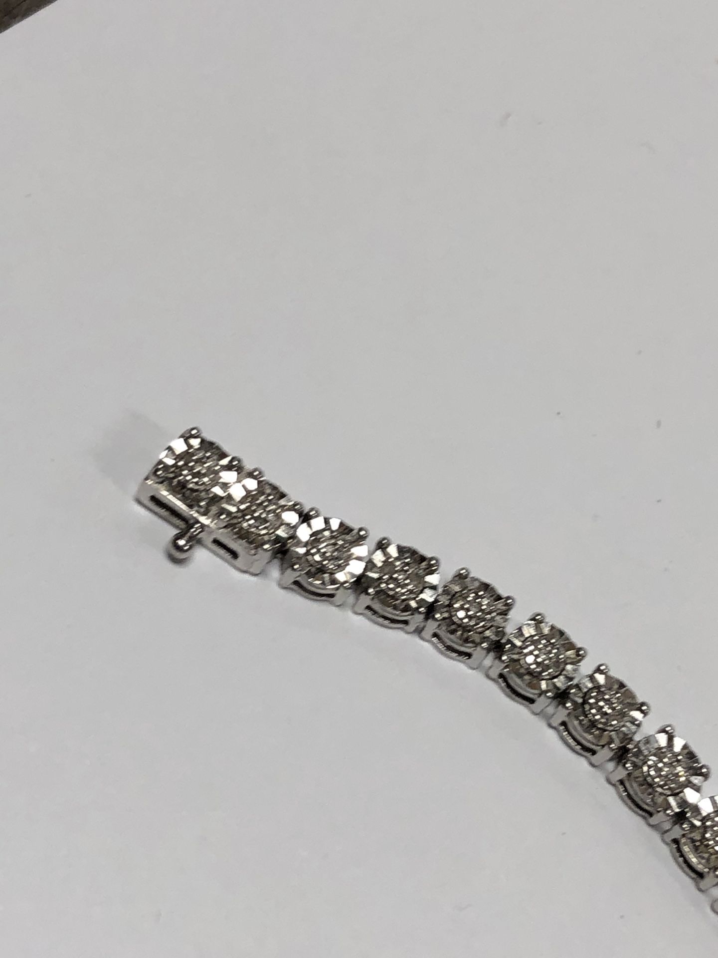 14k White Gold Diamond Bracelet Grams GS