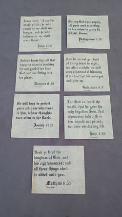 Bible Verse Scripture Cards Set of 7