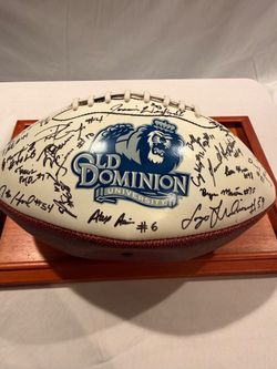 ODU Inaugural season team signed football