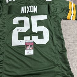 Keisean Nixon Signed Autograph Custom Jersey - JSA COA - Green Bay Packers 