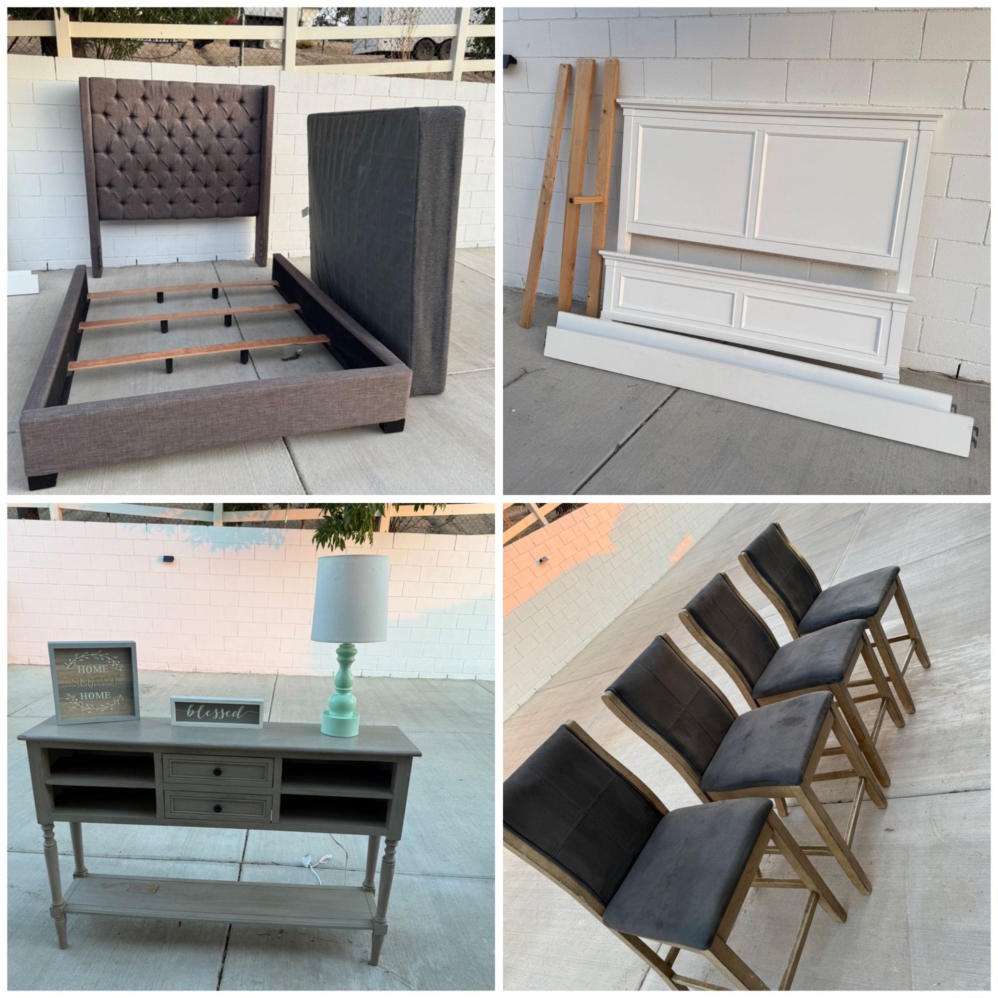 Queen Beds, Set Of Chairs And Table