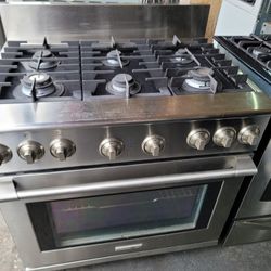 Electrolux 36" Wide Dual Fuel Convectional Stainless Steel 6 Burner Gas Stove Range Estufa 