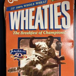 Wheaties Cereal Box With Jackie Robinson On It 