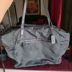 Black Coach Diaper Bag