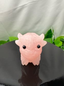Crystal Rose Quartz Highland Cow