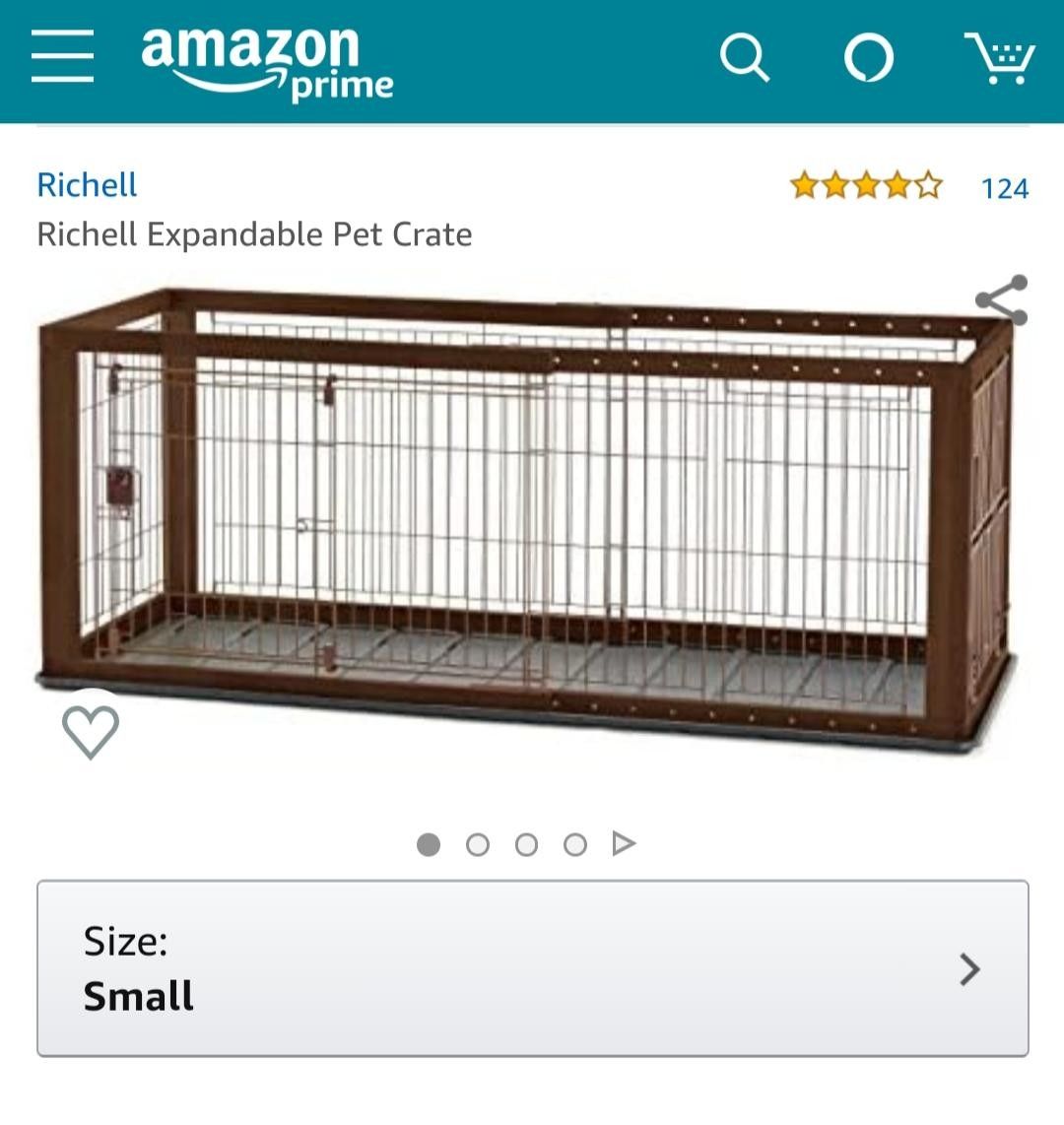 Richel expandable pet crate