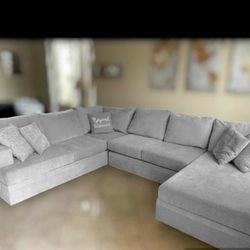 Gray Sectional Couch Sofa Delivery Availabile 