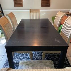 IKEA extendable dining room table. Dining Room Chairs. 