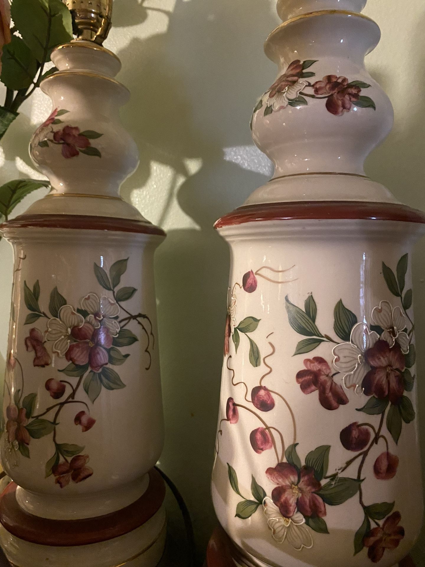 Pair of antique lamps