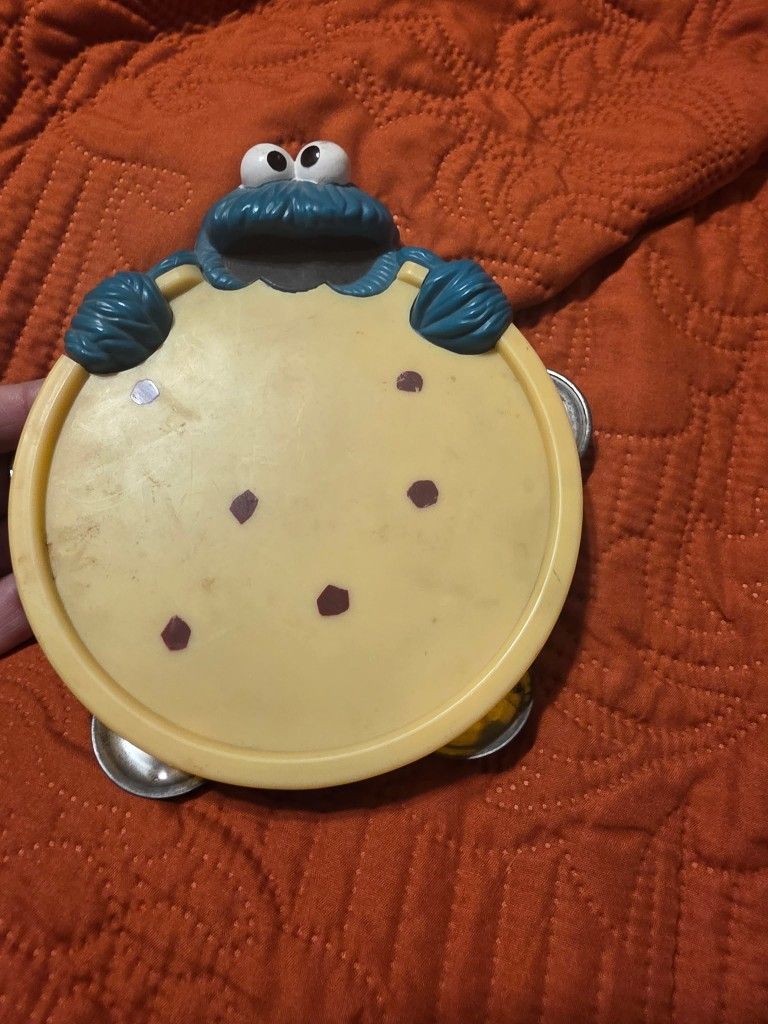 Cookie Munster Sesame Street Tambourine Vintage