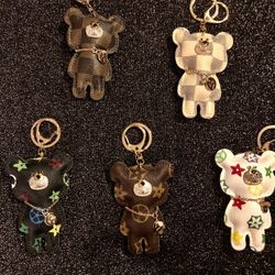 Cute little Bear With rhinestones 4”purse charm / keychains