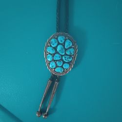 Antique Navajo Turquoise Bolo