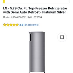 LG Platinum mini Fridge 