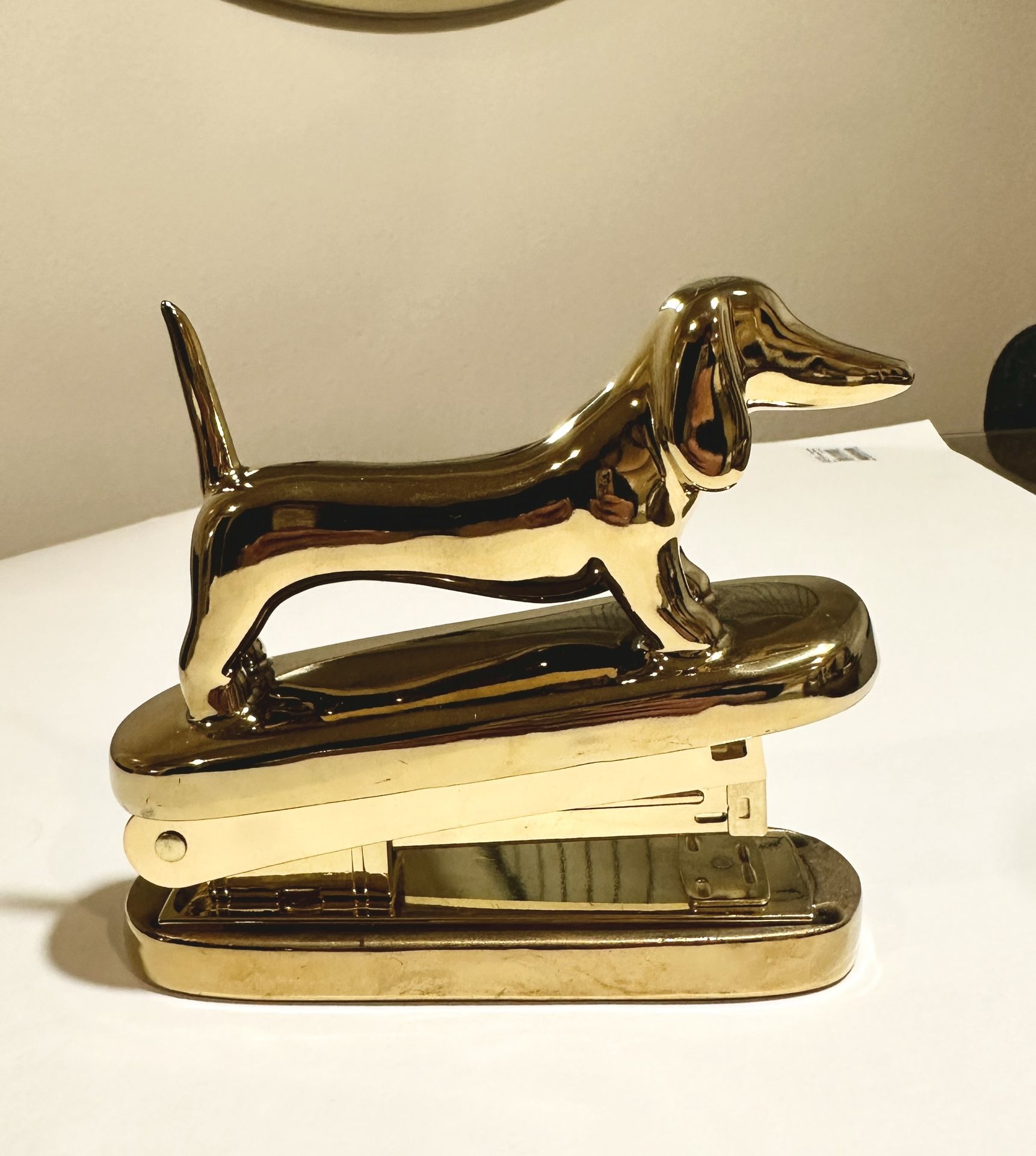 Anthropologie Dachshund Gold Stapler - Weiner Dog Gold