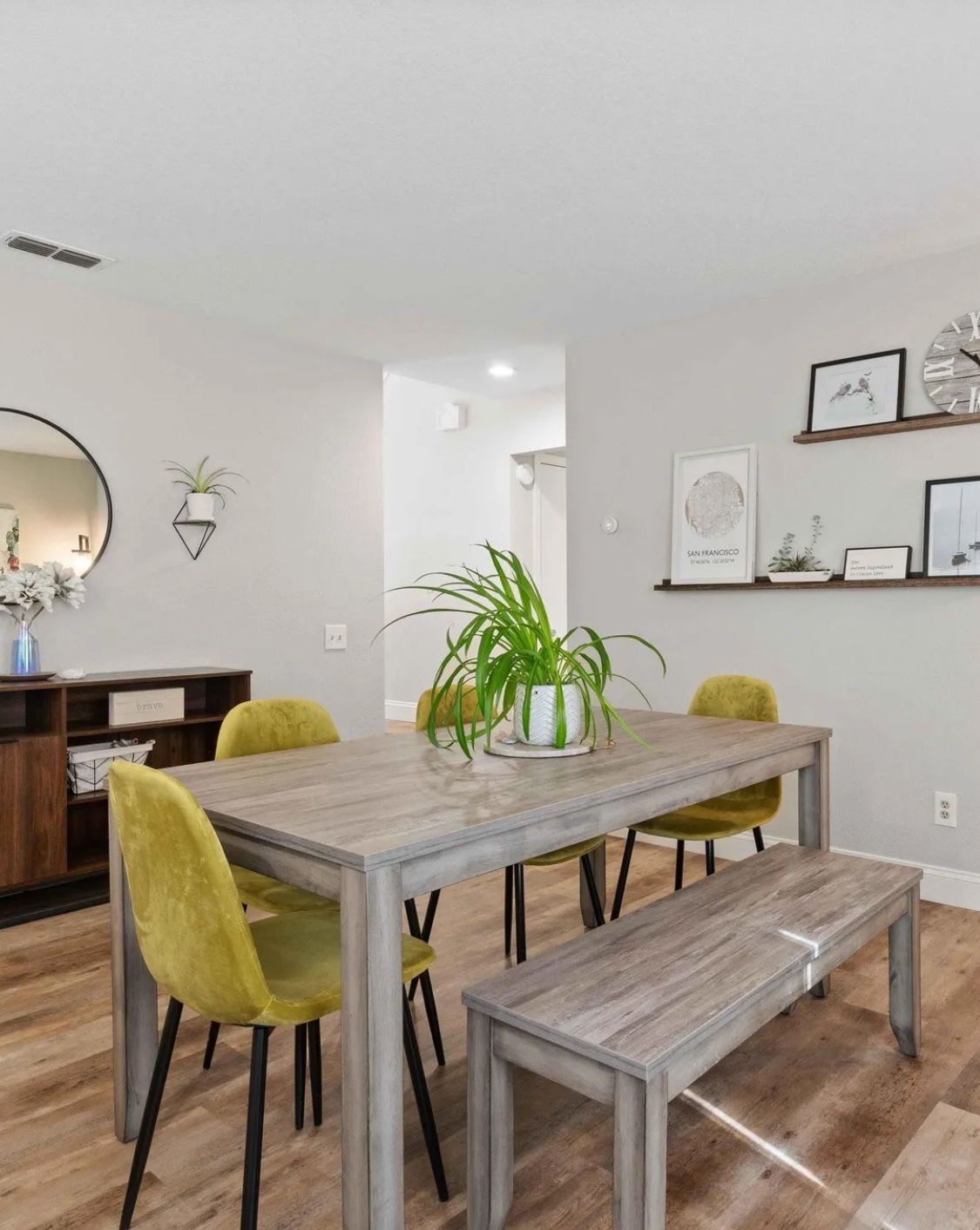 Modern Dining Room Table and Bench