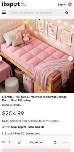 Elemuse pink mattress topper