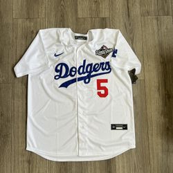 MENS FREDDIE FREEMAN LOS ANGELES DODGERS JERSEY L WORLD SERIES