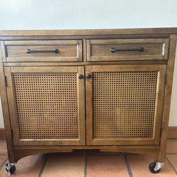 Bar cart cabinet-mid century modern walnut