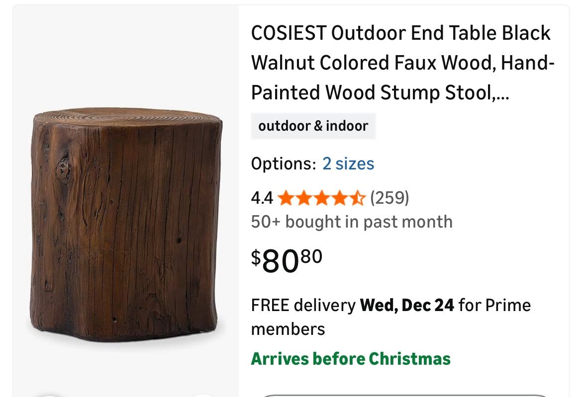 Faux Stump Stool