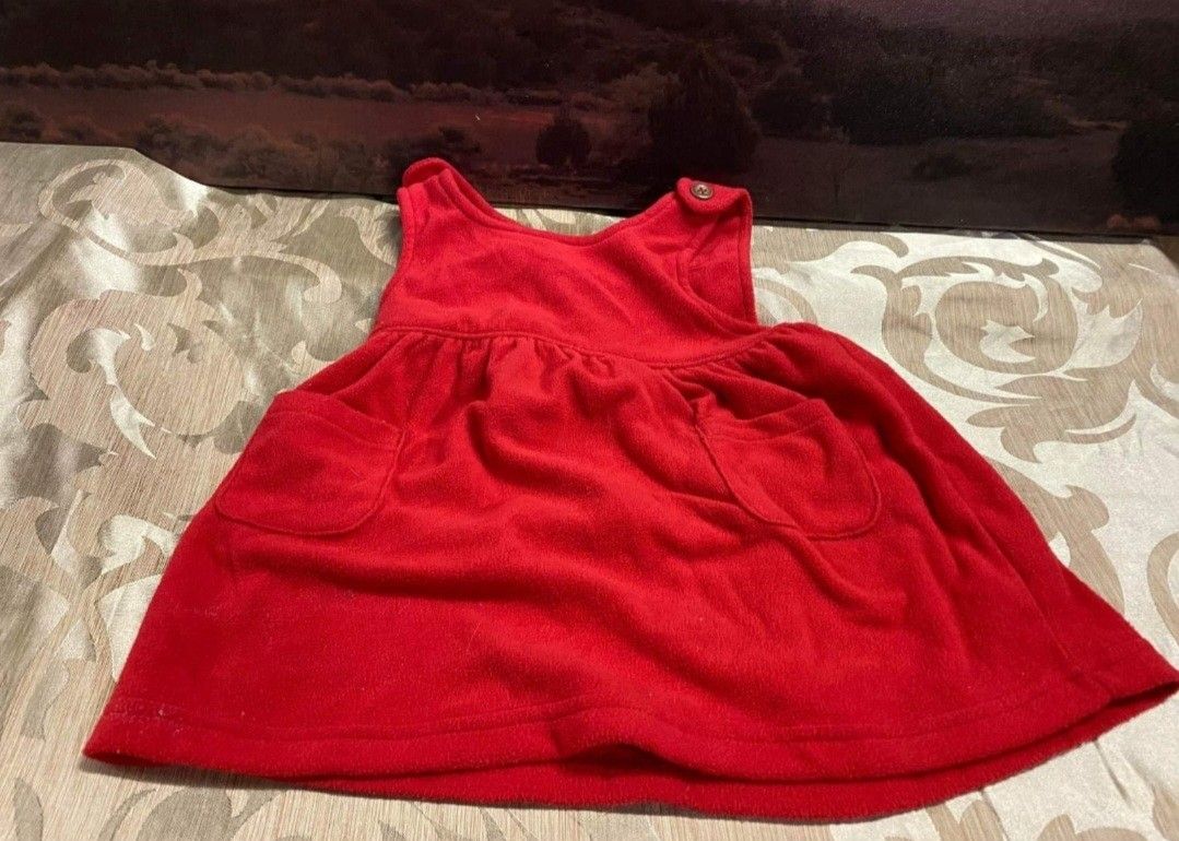 Girls Dress Size 12-18 Months Dress Red Old Navy