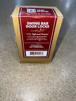 JD Jack N'Drill Swing Bar Door Lock, 2 Pack, Oil Rubbed Bronze