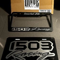 Laser Engraved Aluminum License Plate And Frame