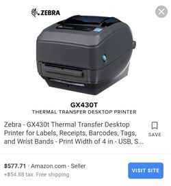 Zebra Thermal Transfer Desktop Printer
