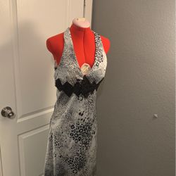 Black And Silver Dress Size M