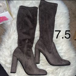 Knee High Gray Boots