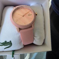 Pink Lacoste watch