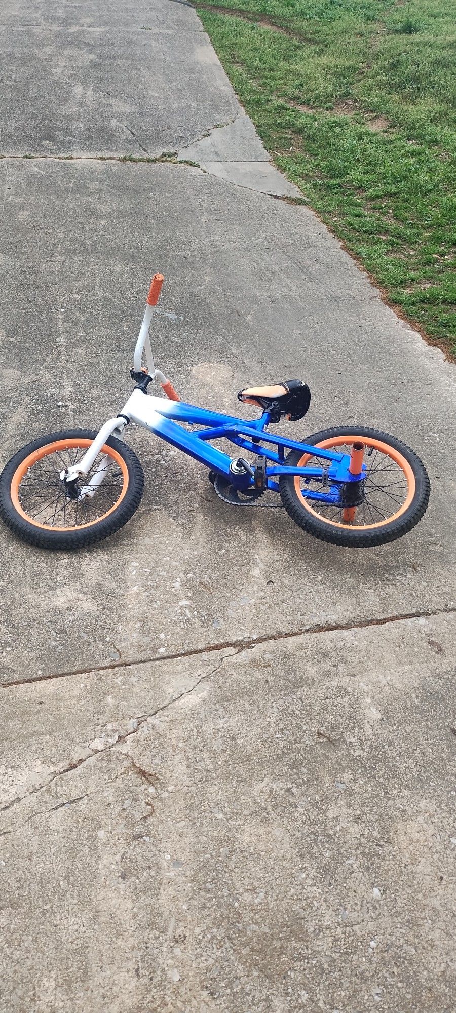 White Blue Orange Bike