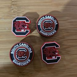 Lot Of 4 South Carolina Gamecocks Shoe Charms 