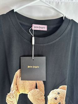 Palm Angels Teddy Bear Graphic T-Shirt Black NWT 100% Cotton Designer Streetwear