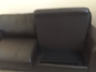 Full size leather couch sleeper - brand new - under a year old