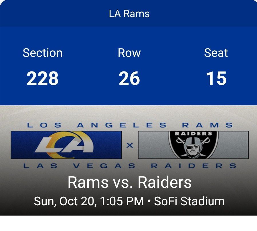 Rams VS Raiders