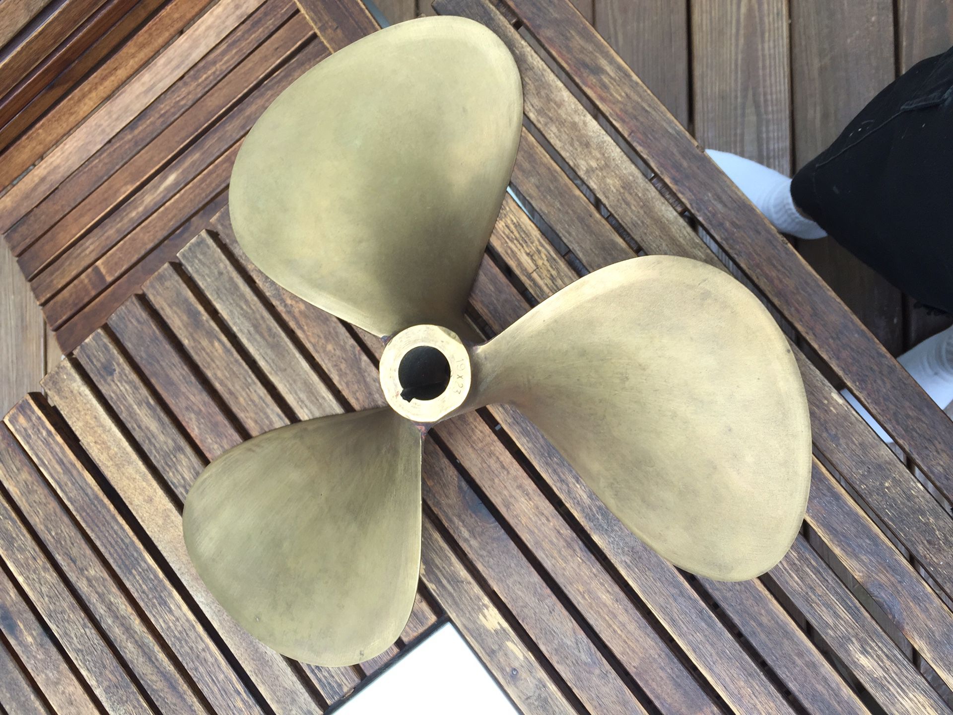 Brass propeller from New England