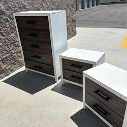 dresser, nightstands