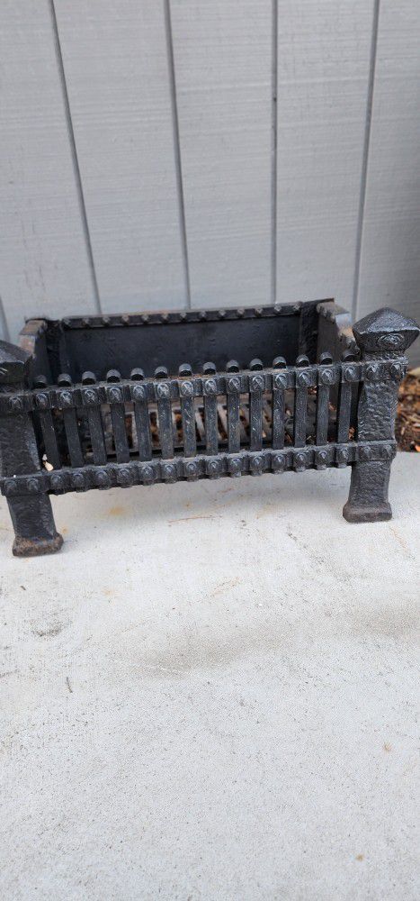 Antique/Vintage Cast Iron Fireplace Basket Grate Coal Box Log Holder

