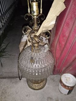 2vintage glass lamps