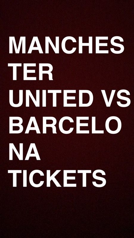 Manchester United vs Barcelona Tickets