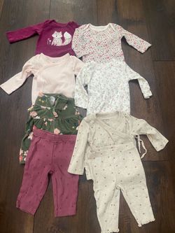 Lot of 8 Girls Shirts And Pants Size 3 Months #6